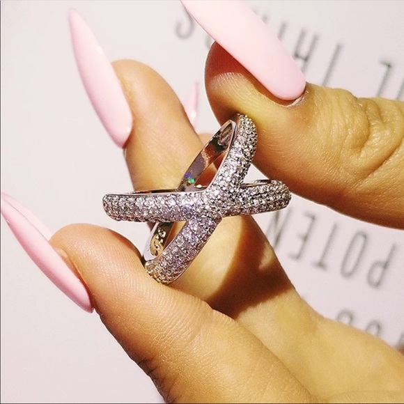 Jewelry - New Luxury 925 Sterling Silver Diamonds Ring